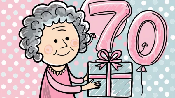 lahja 70 vuotiaalle naiselle